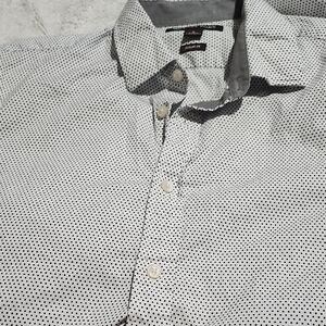 Michael Kors Black and White Polka Dot Shirt